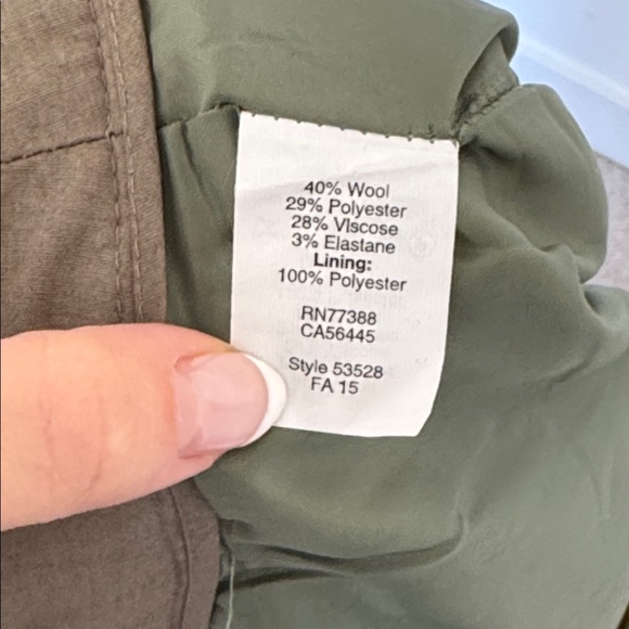 J. Crew Stretch Olive Wool Blend Business Pants - Size 10 - Picture 7 of 7